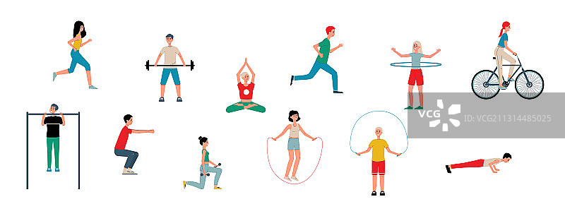 健身运动人物合集图片素材