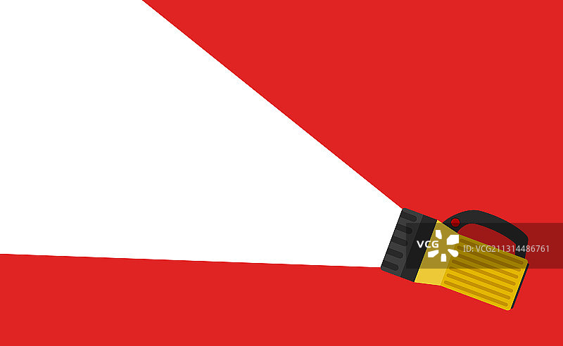 带聚光灯投影的手电筒banner图片素材