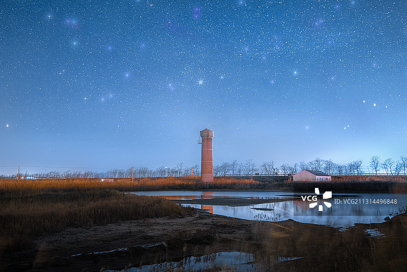 射阳港星夜图片素材