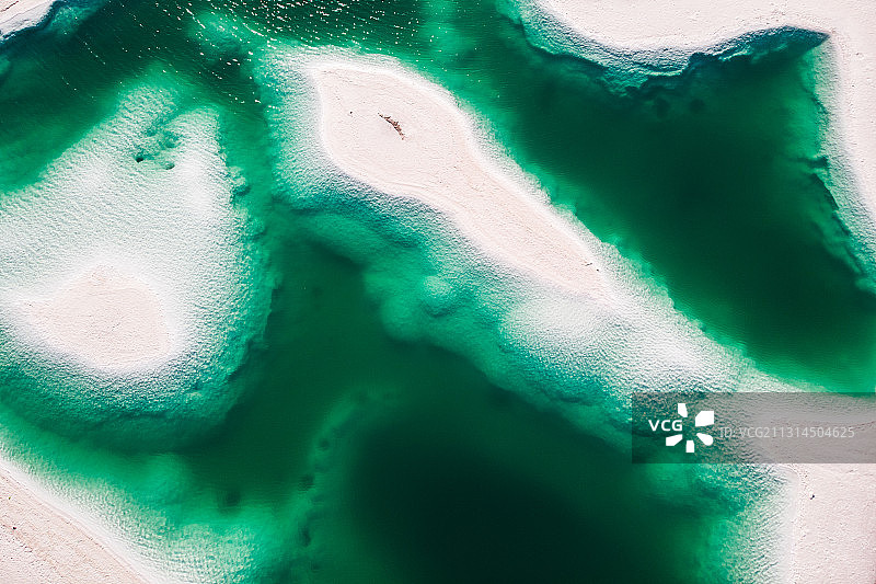 青海海西翡翠湖航拍图片素材