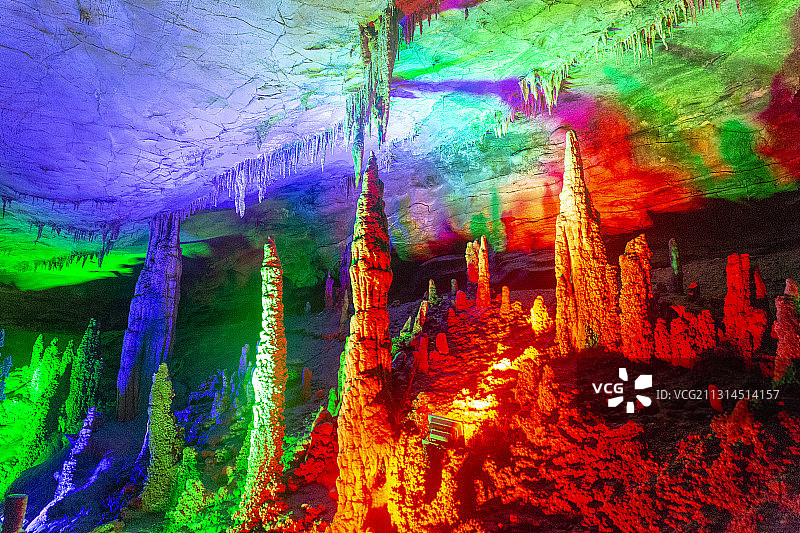 湖南省张家界黄龙洞风光图片素材