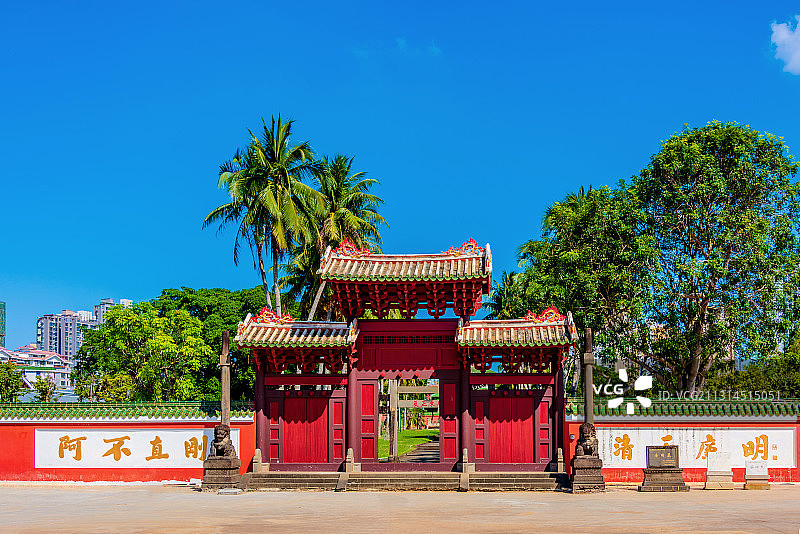 中国海南省海口市海瑞墓正门图片素材