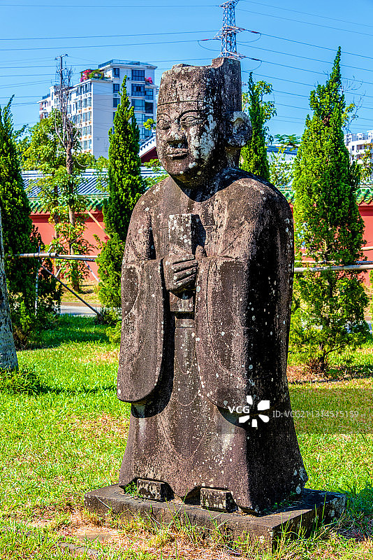 中国海南省海口市海瑞墓石像生图片素材