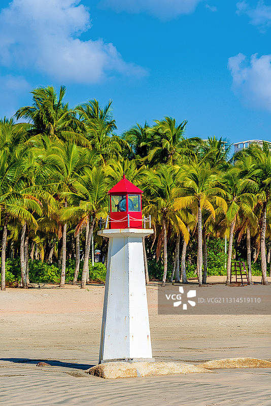 中国海南省文昌市清澜高隆湾海滩图片素材