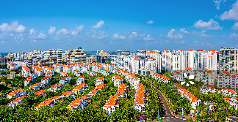 中国海南省文昌市清澜高隆湾高档社区图片素材