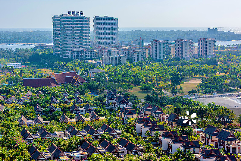 中国海南省文昌市清澜高隆湾高档社区图片素材
