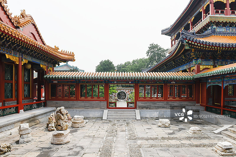 北京故宫建福宫花园仿古皇家园林内部景观图片素材