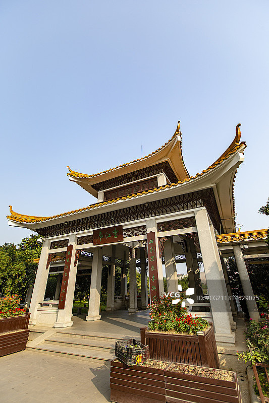 湖南省长沙市橘子洲头望江亭图片素材