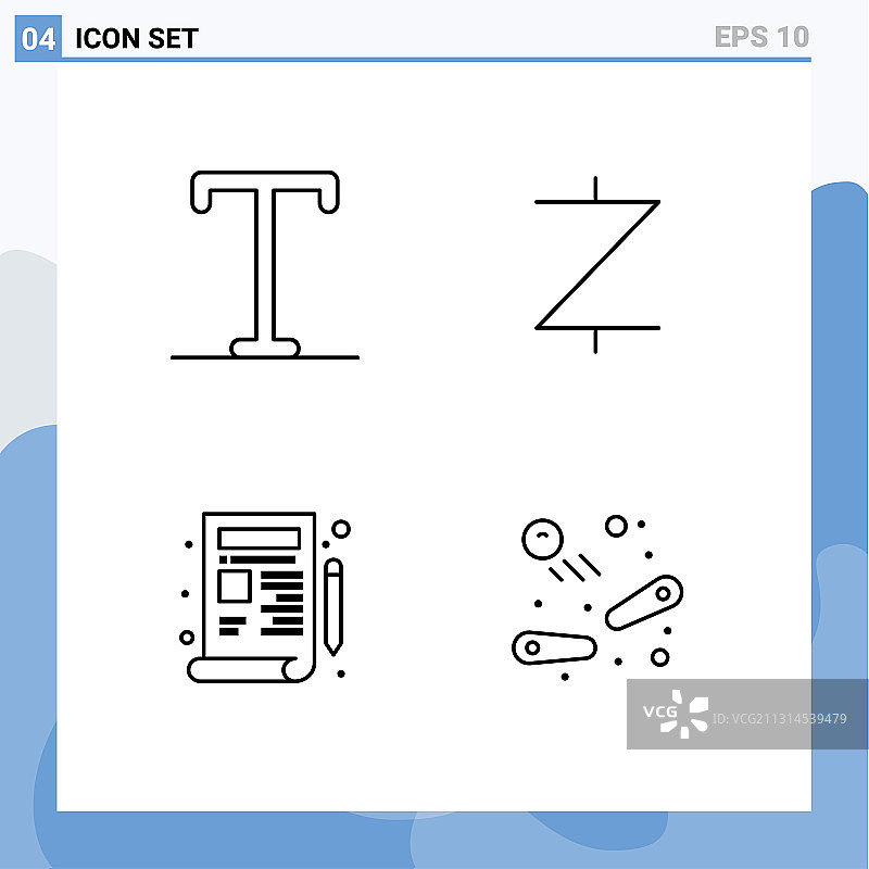 为卷筒纸设置4种通用填充线平面颜色图片素材