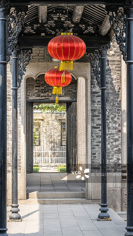 广东省广州市荔湾区中山七路陈家祠堂陈氏书院图片素材