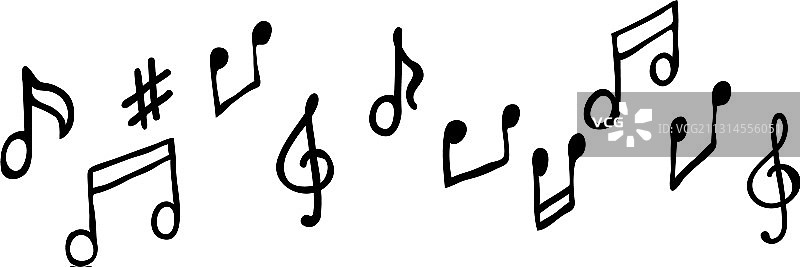 各种黑色音符图片素材