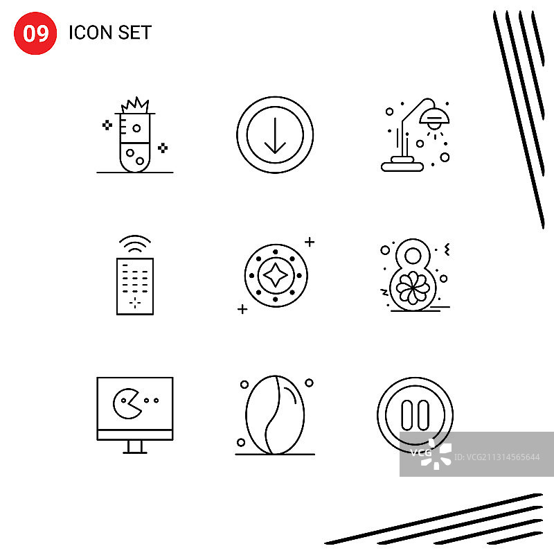 9款创意轮廓宇宙星空素材包图片素材