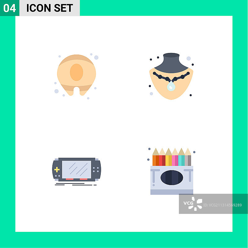 夏季扁平风格图标合集图片素材