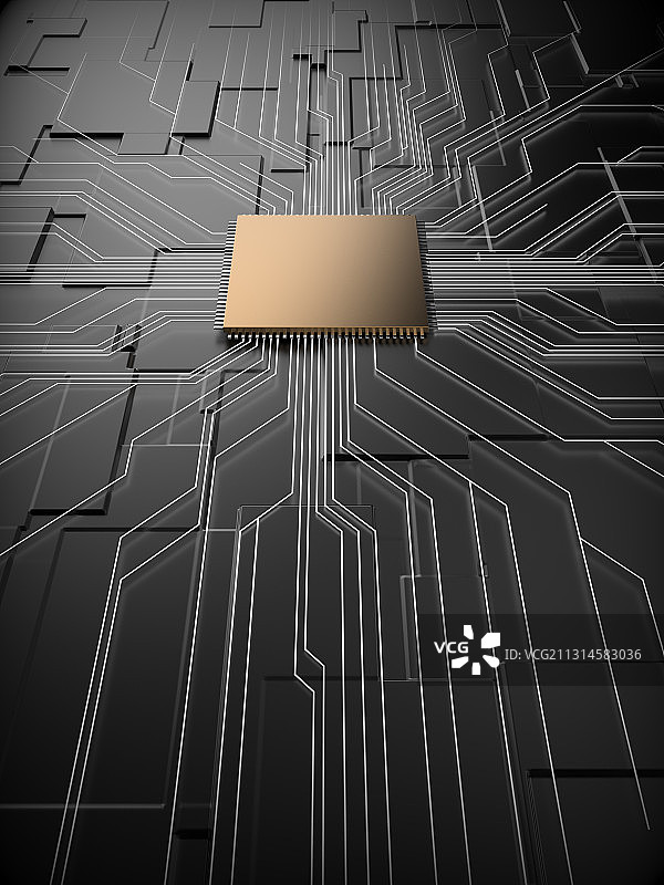 金色芯片图片素材