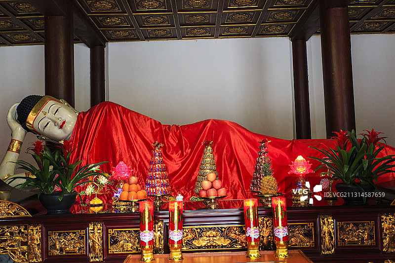 安徽省合肥市淮河路明教寺卧佛图片素材