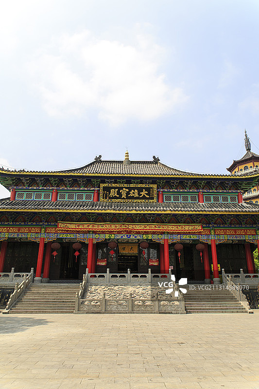 安徽省合肥市三河古镇万年寺大雄宝殿图片素材