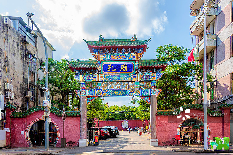 中国海南省文昌市文城镇孔庙图片素材