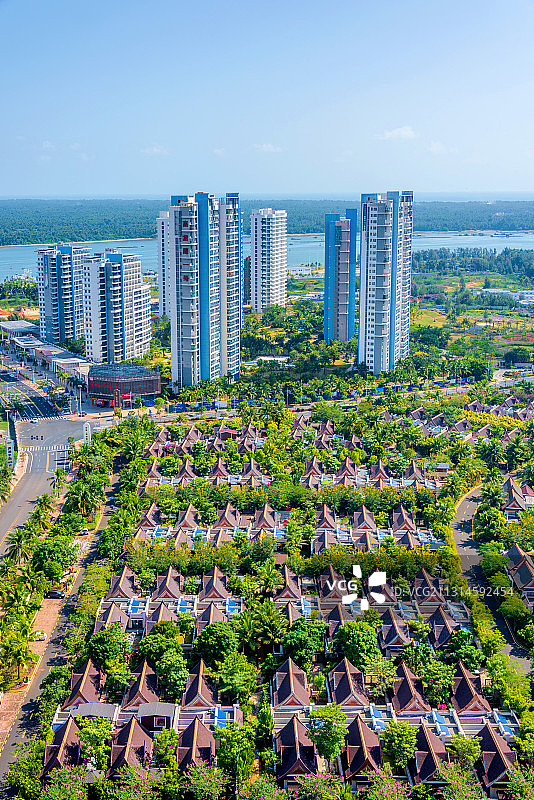 中国海南省文昌市清澜高隆湾高档社区图片素材