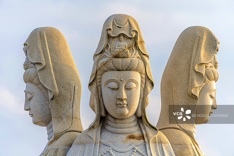 中国海南省琼海市博鳌禅寺露天观音图片素材