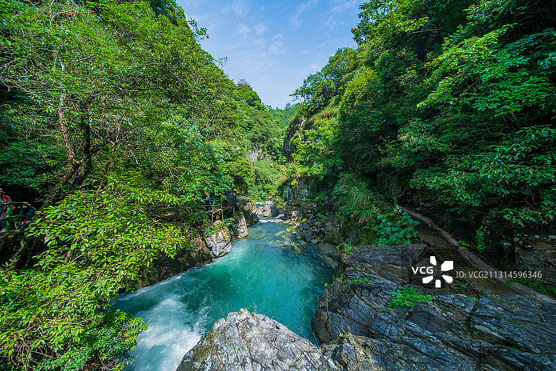 安徽省池州市石台县，中国原生态最美山乡，牯牛降仙寓山秋浦河图片素材