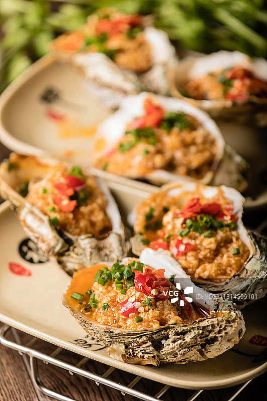 生蚝，蒜蓉生蚝，香辣图片素材