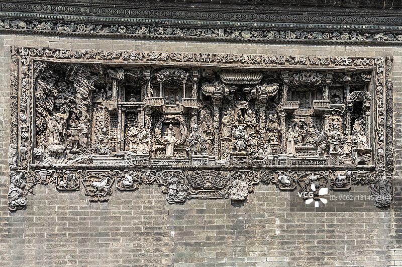 广东省广州市荔湾区中山七路陈家祠堂陈氏书院图片素材