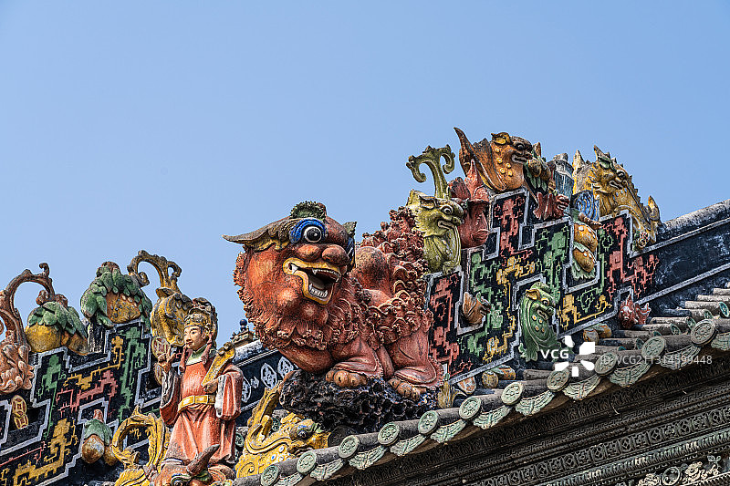 广东省广州市荔湾区中山七路陈家祠堂陈氏书院图片素材