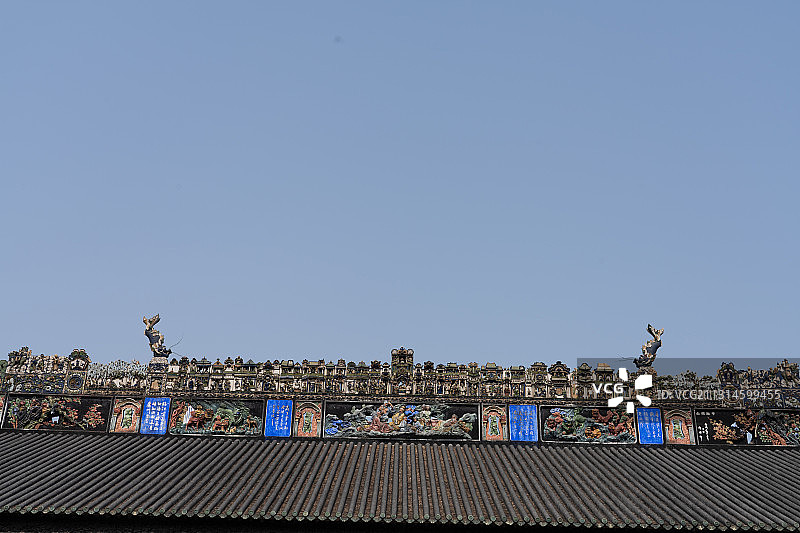 广东省广州市荔湾区中山七路陈家祠堂陈氏书院图片素材