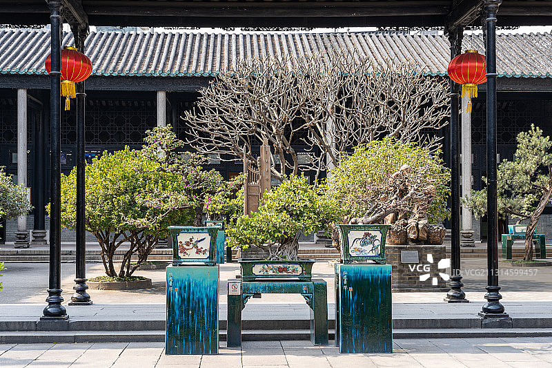 广东省广州市荔湾区中山七路陈家祠堂陈氏书院图片素材