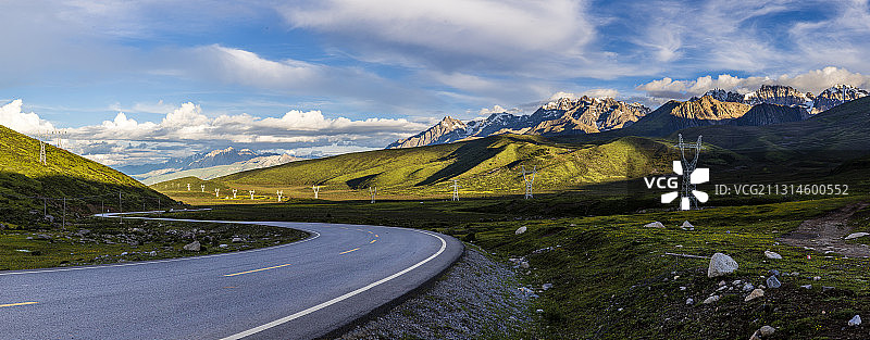 四川甘孜自然风光，公路图片素材