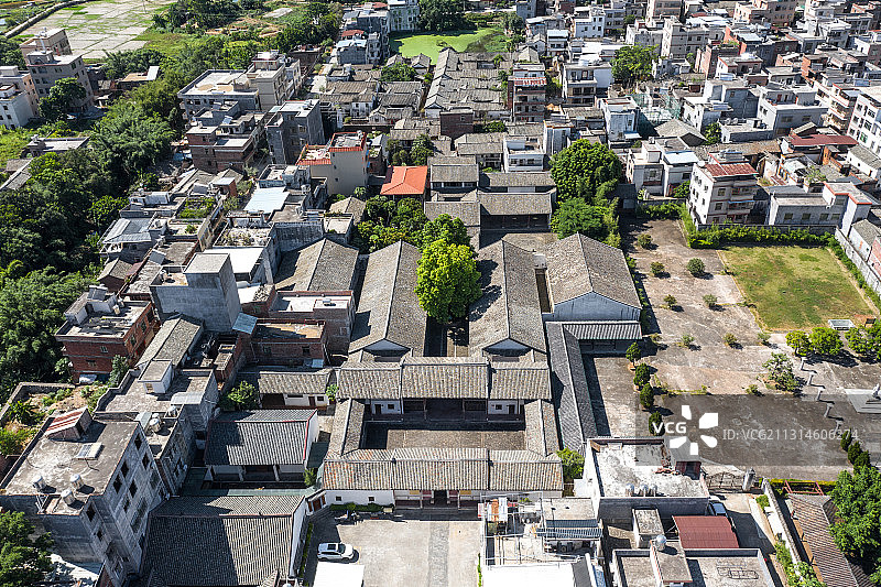 广东省河源市佗城古镇龙川考棚航拍图片素材