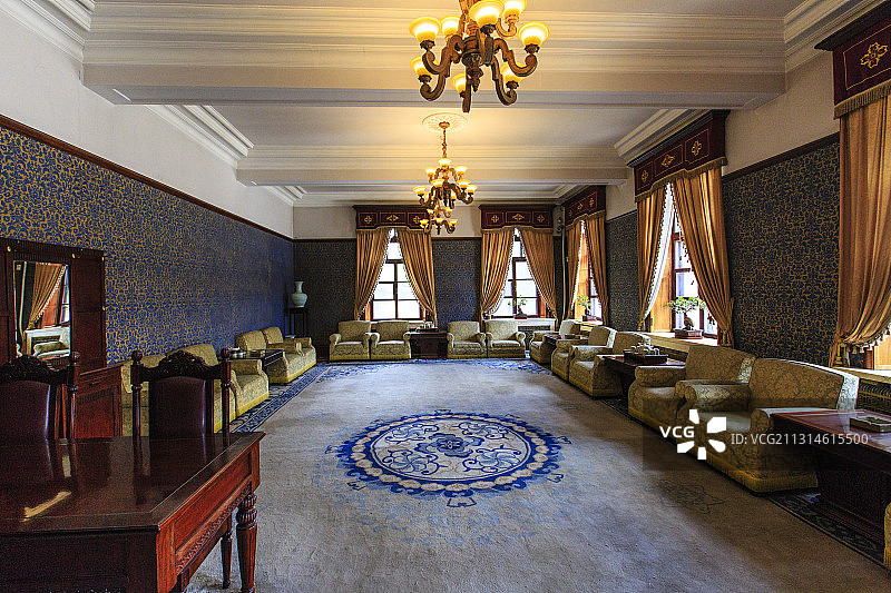 吉林长春伪满皇宫勤民楼第一候见室图片素材