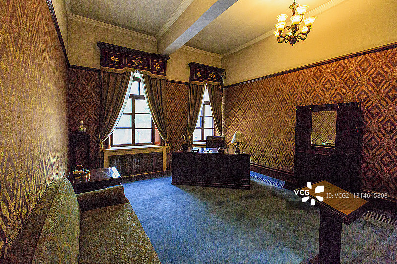 吉林长春伪满皇宫勤民楼吉冈安直办公室图片素材