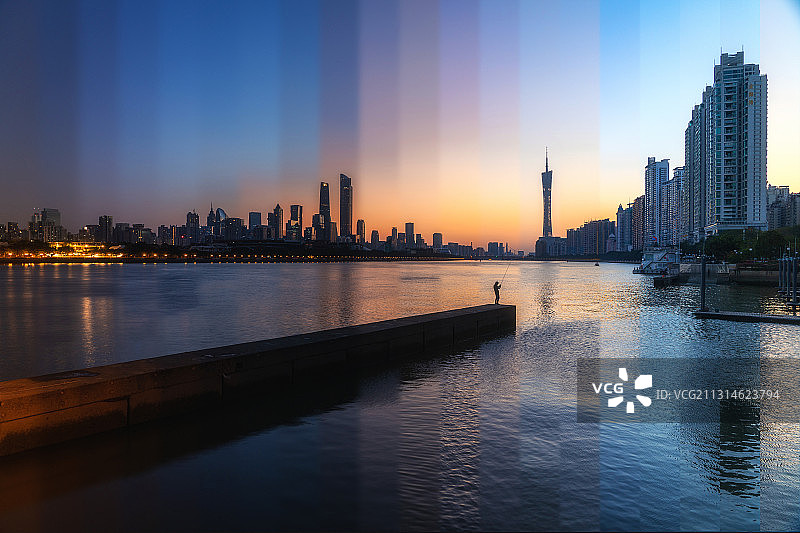 广州日出景观图片素材