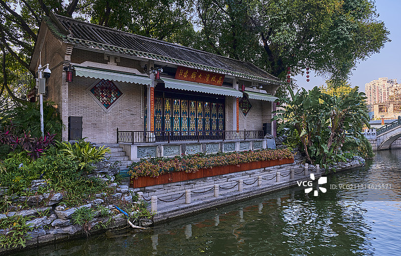 中国广州荔枝湾大戏台岭南古建筑图片素材