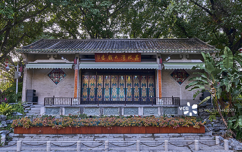 中国广州荔枝湾大戏台岭南古建筑图片素材