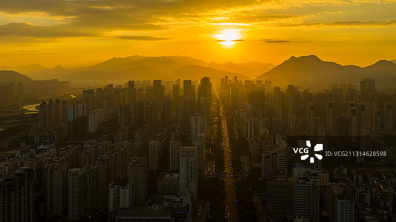 福清西区的黄昏图片素材