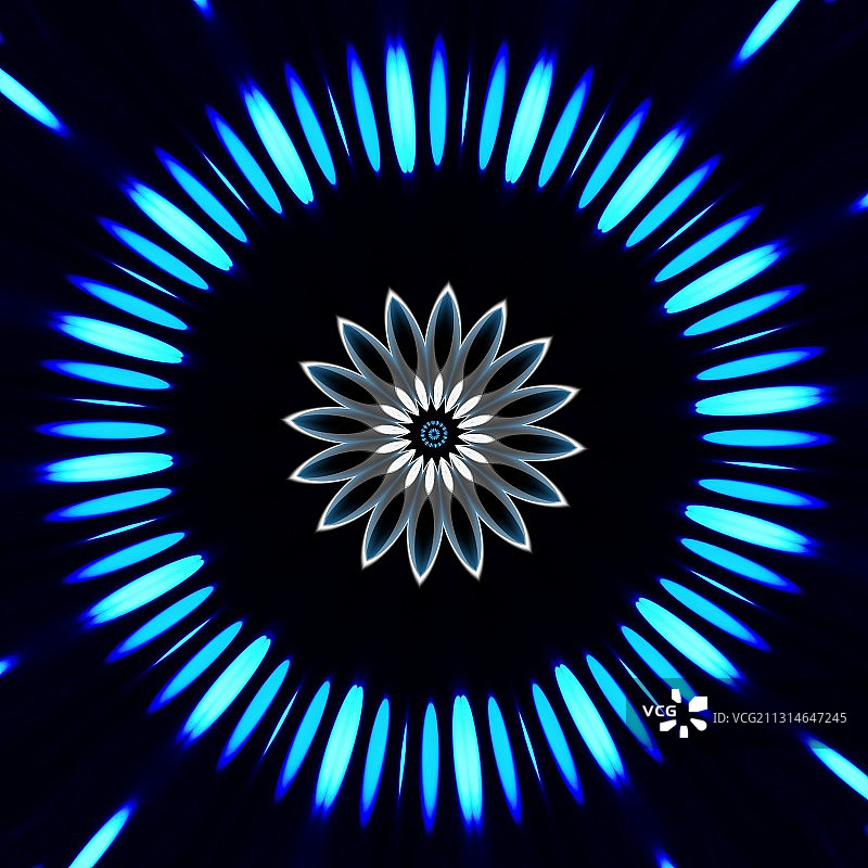 创意摄影：蓝炫莲芯穹顶图片素材