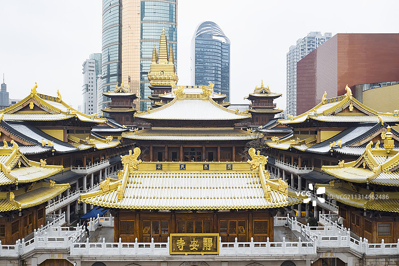 上海静安寺图片素材