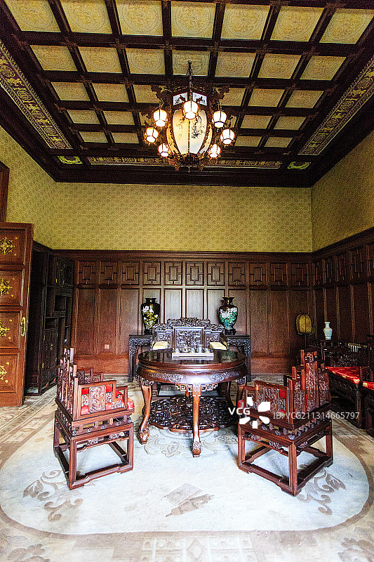 吉林长春伪满皇宫同德殿中国间图片素材