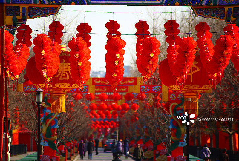 北京地坛春节庙会装饰图片素材