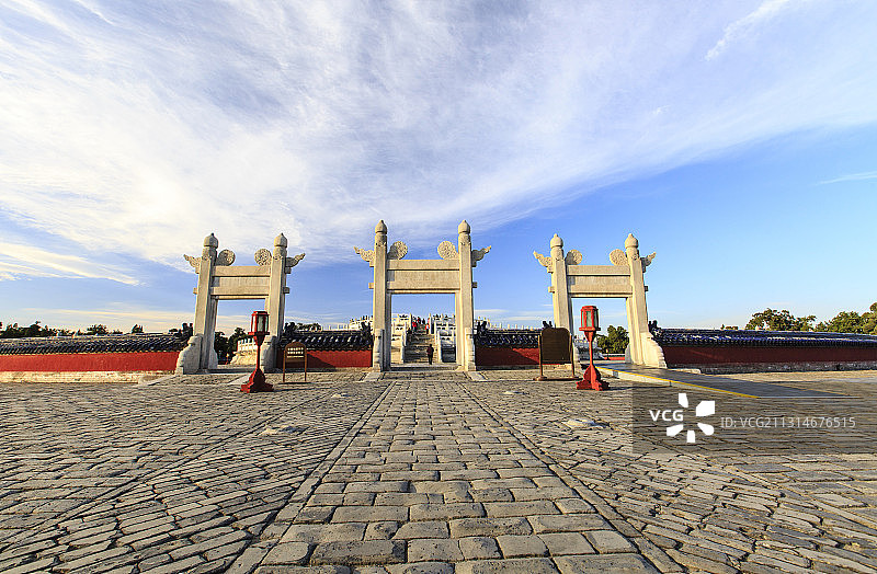 北京市天坛公园棂星门图片素材