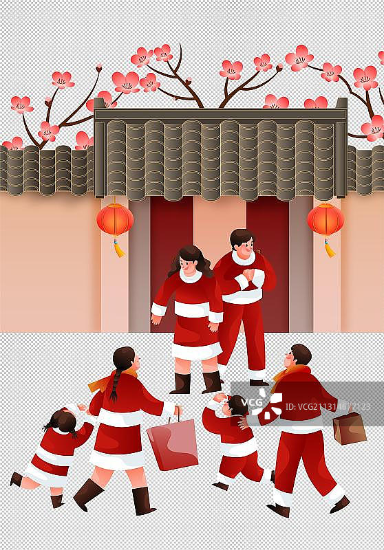 年俗-正月初二 拜年图片素材