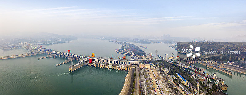 葛洲坝全景 湖北省宜昌市西陵区 葛洲坝船闸 宜昌图片素材