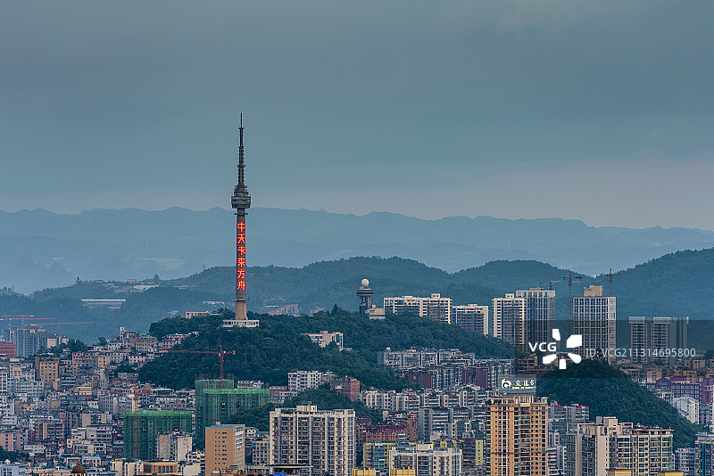 中国贵州贵阳东山电视塔图片素材