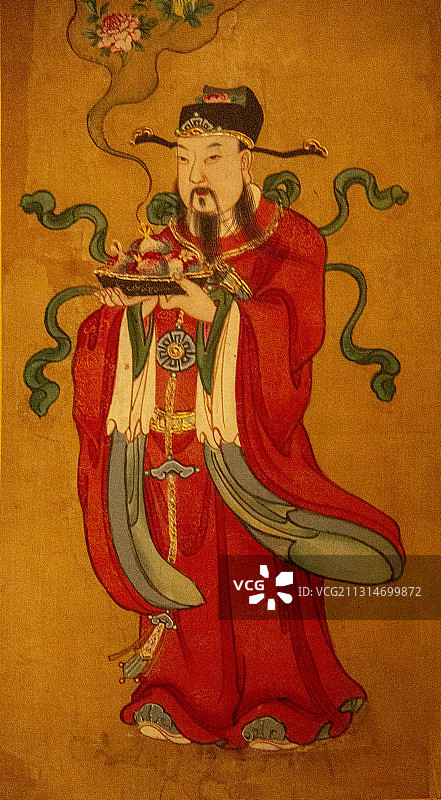 辽宁沈阳故宫藏福禄天官门神图片素材