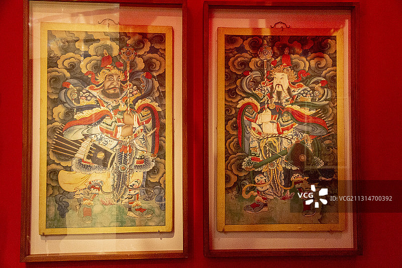 辽宁沈阳故宫藏将军门神图片素材