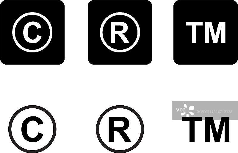 版权商标图标集图片素材