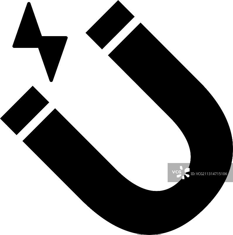 黑色磁铁图标图片素材