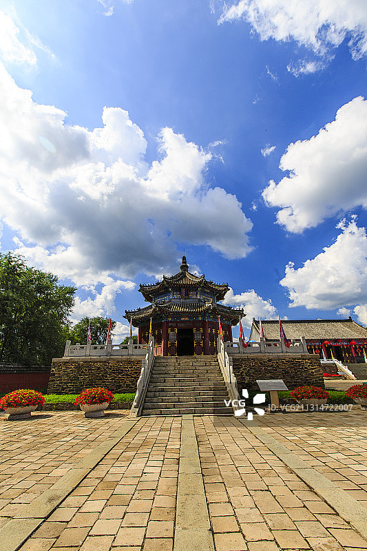 辽宁抚顺赫图阿拉城汗宫大衙门图片素材